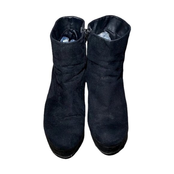 Black Platform Ankle Booties size 6.5 - Picture 1 of 7